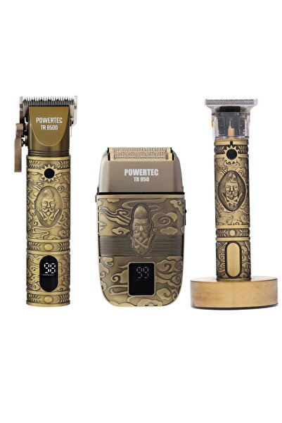 POWERTEC Profesyonel Erkek Bakım Seti, TR-8500/TR-1818/TR-950 Tıraş Makinesi