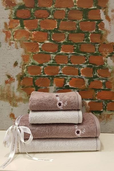 Taç Dorma Bamboo Bath Set - Plum Gray