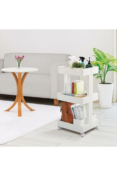 Sarah Anderson Slim Organizer White 3 Shelves