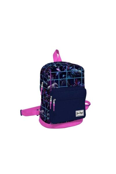 Coral High Lacivert Çiçek Desenli Mini Sırt Çantası 14159