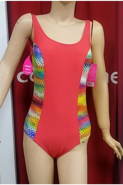 Seamark Pomegranate Flower Corset Patterned Swimsuit