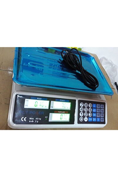 40 Kg Kapasiteli Elektronik Fiyat Hesaplamalı Terazi Şarjlı