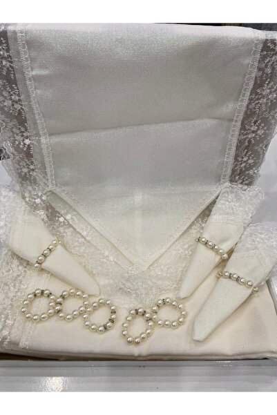 Aksuhome طقم مفرش طاولة من قماش الكتان لـ 8 أشخاص