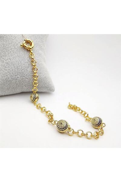 barisiva gold 22 Ayar Altın Kaplama Kadın Kalın Zincir Künye