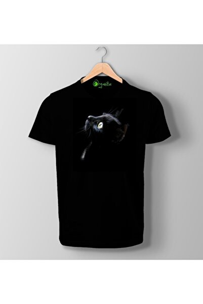 SCUBAPROMO Μπλουζάκι Unisex με στάμπα Organicse Black Cat