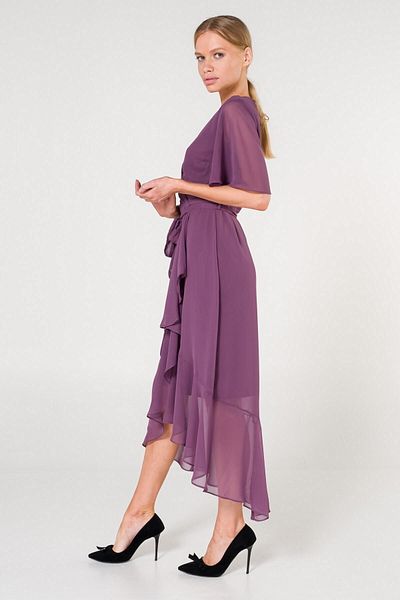 SpringStore Rochie din șifon cu volane lavandă