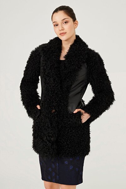 Trussardi Deri Detaylı Kadın Mont