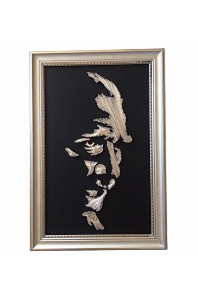 Atölye Lovas Filografi, Gümüş Tel/çivi,gümüş Renk Çerçeve ,suni Siyah Deri Ku...