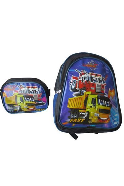 Mikro Boy's School Lunchbox - 3 Compartments Zippered School Lunch Box with Pen Holder Gift
