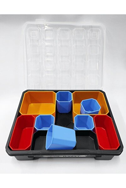 Asrın plastik Ünyepark Cube 200 Küp Organizer Balıkçı Çivi Dübel Matkap Ucu S...