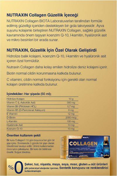 Nutraxin BeautyGoldCollagen - 10x50ml2 Pieces