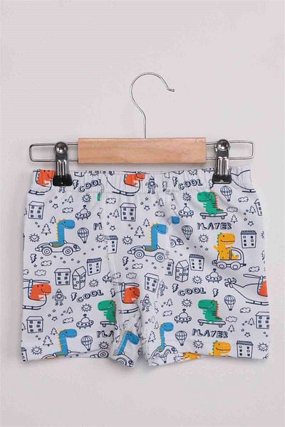 Tutku Boxeri pentru băieți cu model Elestan Printed Home| alb