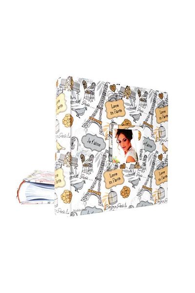 Nobbystar 200pcs 10x15 Cm.Leather Floral Brown Patterned Memory Photo Album