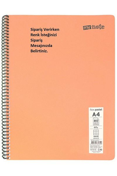 Mynote A4 Flex Up Spiral Plastic Cover Notebook 80 Sheets Checkered