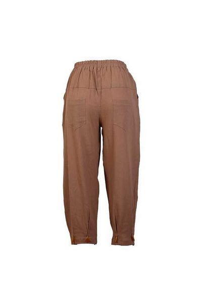 ZELİCE TASARIM Milky Brown Summer Trousers Pnt02