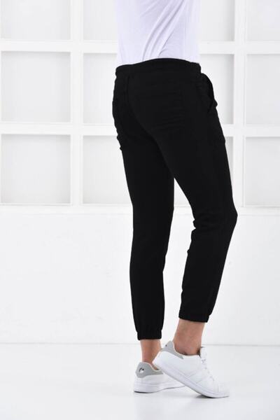 FBI Black Men's Super Skiny Waist and Leg Elastic Jogger Pants F321574