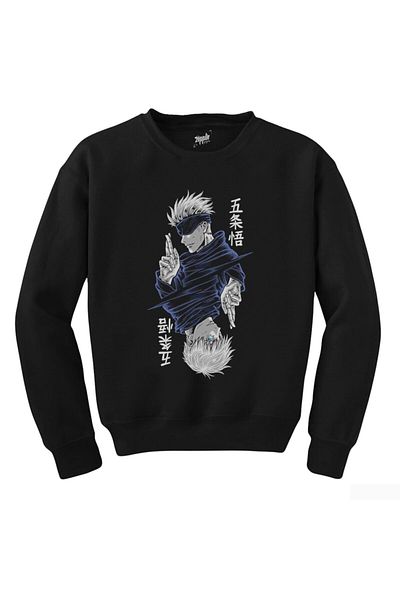 Z zepplin Gojo Satoru Jujutsu Black Sweatshirt