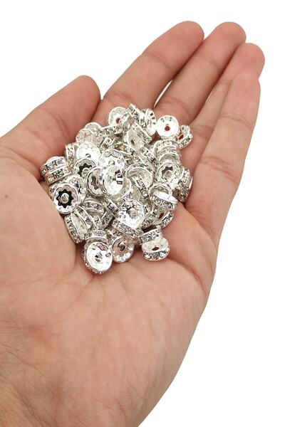 Selvi Konsept Takı Malzemesi Kristal Taşlı Rondela 10 Mm 30 Adet