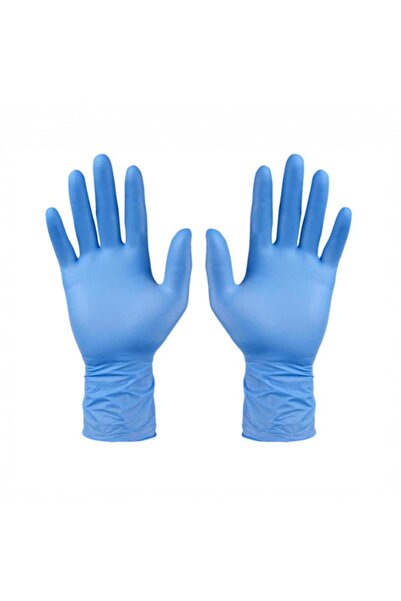 submed قفازات الفحص النتريل الزرقاء الخالية من البودرة مقاس M 100 قطعة