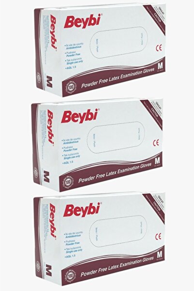 Beybi قفازات لاتكس 3 في 1 خالية من البودرة