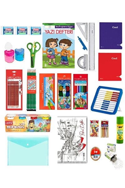 Faber Castell Faber 1. Sınıf Okul Kırtasiye Seti 21 Parça Okula Başlıyorum Seti