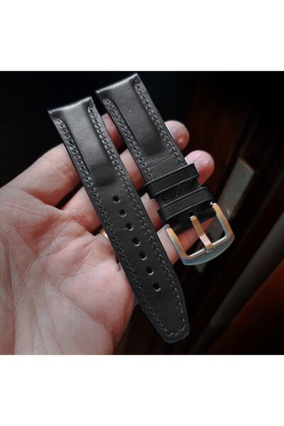 Ventum Craft 22mm Siyah El Yapımı Deri Kordon
