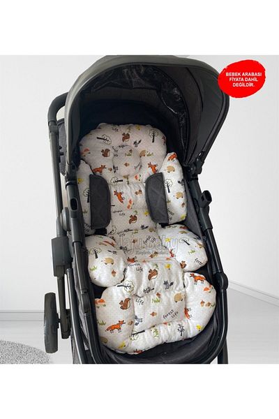 Jaju Baby Muslin Fox Fabric Baby Stroller Cushion