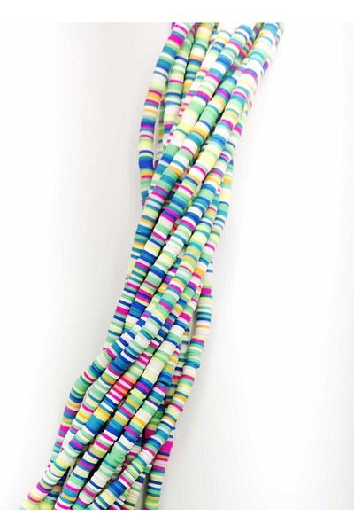 yiğit aksesuar ( 2 Strings ) Mixed Color Green Fimo Beads 6 Mm