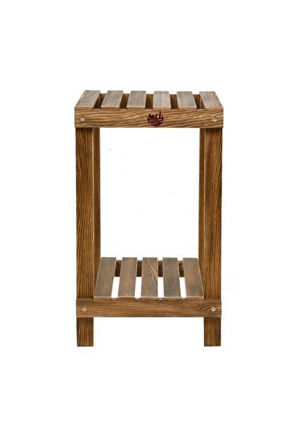 Wooden City Iki Katlı Raf Banyo Düzenleyici Saksılık Ayakkabılık