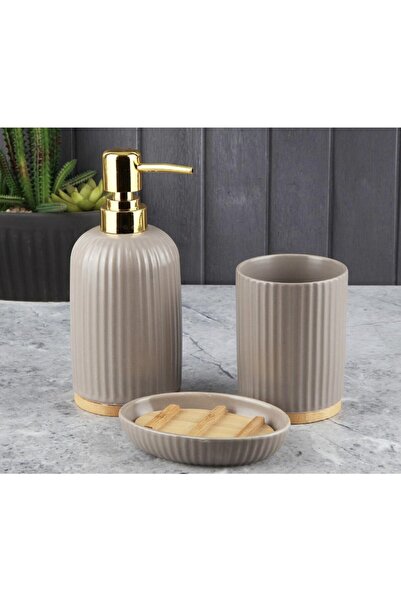 Perotti Sergıo Bambulu 3’lü Banyo Seti