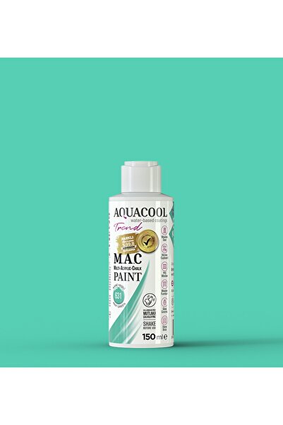 Aquacool Trend M.a.c Su Bazlı Akrilik Boya 631 Nane Yeşili 150 ml