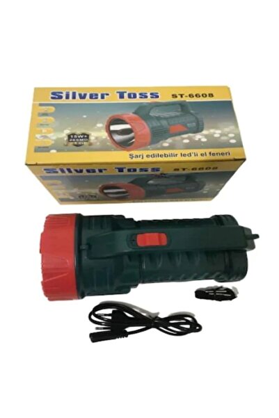 Silvertoss Silver Silver Toss Güçlü Işık El Feneri Led'li Şarj Edilebilir Uza...