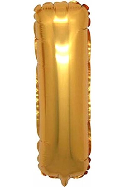 I (gold) Harf Folyo Balon - 90 Cm - Altın Folyo Harf Balon