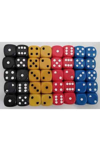ESER Colorful Game Okey Dice 40 Pieces