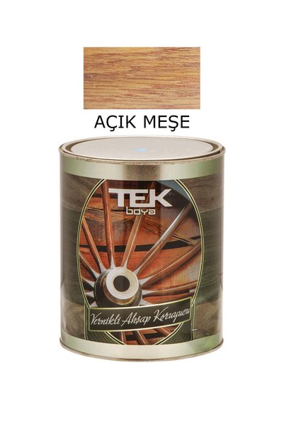 TEK BOYA Vernikli Ahşap Koruyucu Boya Parlak 2,5 Lt. Açık Meşe