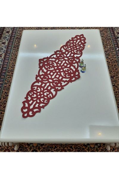SEHARA 100X40Cm Red Faux Leather Runner - S.Leather