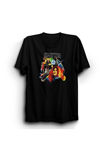 The Fame Led Zeppelin, šareni dizajn, rok, metal majica