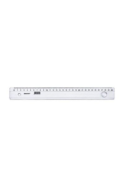 Brons 30cm Transparent Plastic Ruler with Lens Br-225