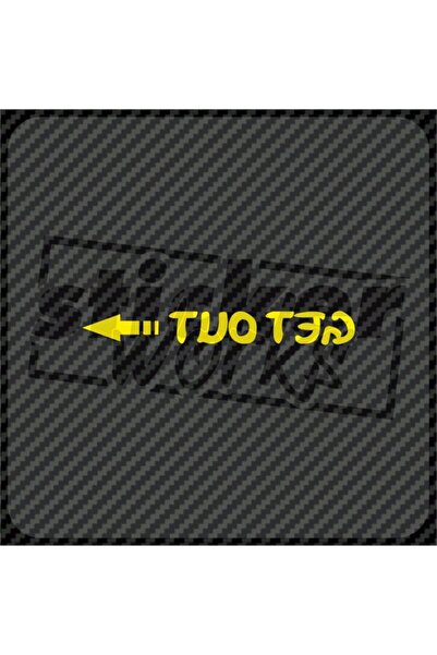 Sticker Works اخرج من ملصق الزجاج الأمامي