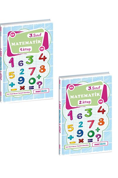 Mavi Deniz Yayınları 3. Sınıf Matematik 1. Ve 2. Kitap Seti Yeni 2022