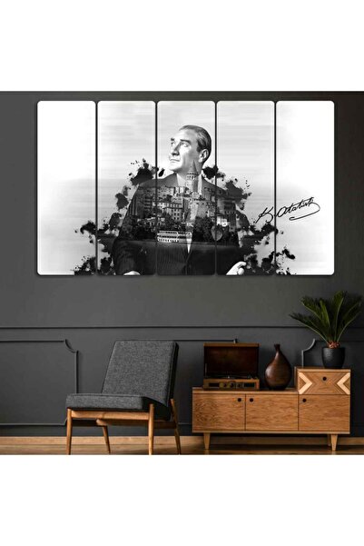 EVLOYA Mustafa Kemal Atatürk 5 Parçalı Tablo