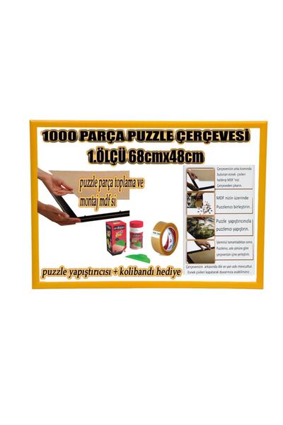 mixefor 1000 Parça -camsız - 1.ölçü 68 Cm X 48 Cm - Renk Beyaz -çerçeve Geniş...