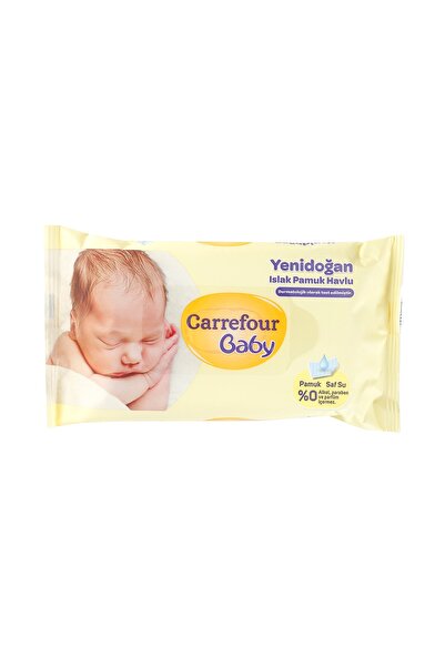 CarrefourSA Baby Yenidoğan Islak Pamuk Havlu 40'lı