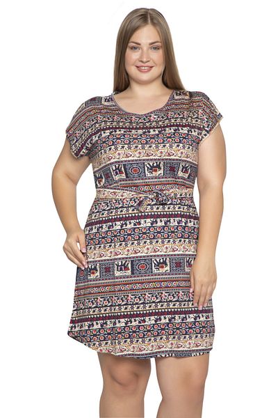 VISHENKA Women's Modal Short Sleeve Plus Size Nightgown Tunic Dress