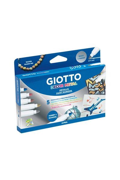Giotto Decor Metallic 5-Piece Felt Tip Pen