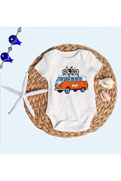SCUBAPROMO Vosvos Minibus Printed Baby Bodysuit