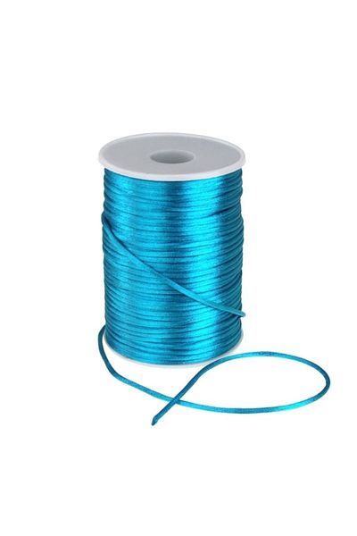 Yumuşakkeçe Satin -flush Rope (rat Tail) -turquoise Blue