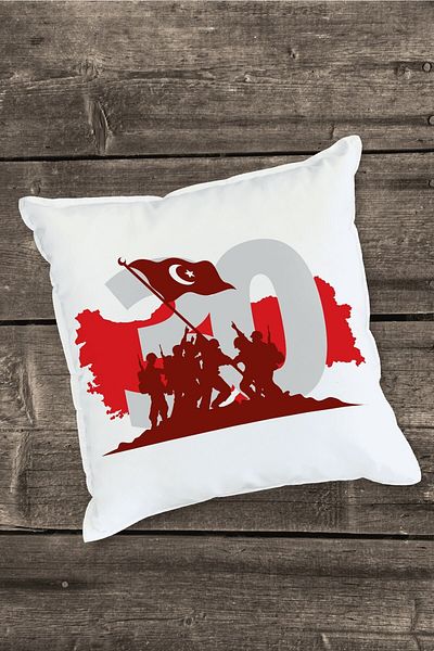 Yaprak Hediyelik 30 August Victory Day Designed Pillow