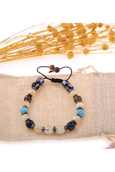 OSMANLI DOĞAL TAŞ سوار عين النمر المعتمد من العقيق والسيترين والهيماتيت والسج