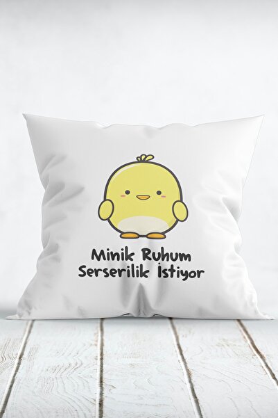 WixelArt Minik Ruhum Serserilik Istiyor Baskılı Yastık